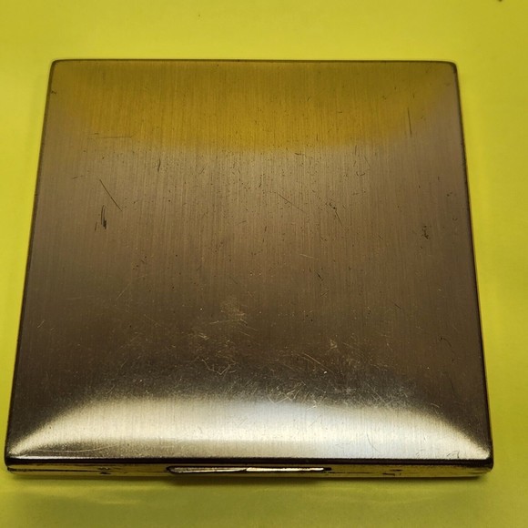 Vintage Elgin American Make-Up Compact Brass Etched Asian Bonsai Tree USA Made - Picture 8 of 12